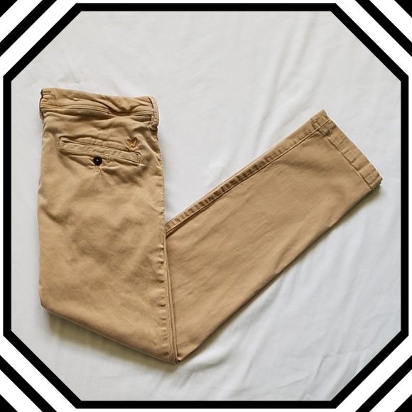 ae extreme flex slim straight khaki pant